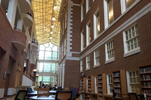 Picture of Z. Smith Reynolds library atrium at Wake Forest University