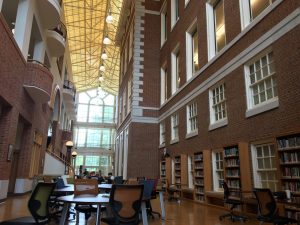 Picture of Z. Smith Reynolds library atrium at Wake Forest University